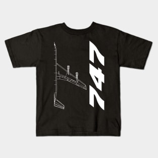 b747 airplane pilot fans gifts Kids T-Shirt